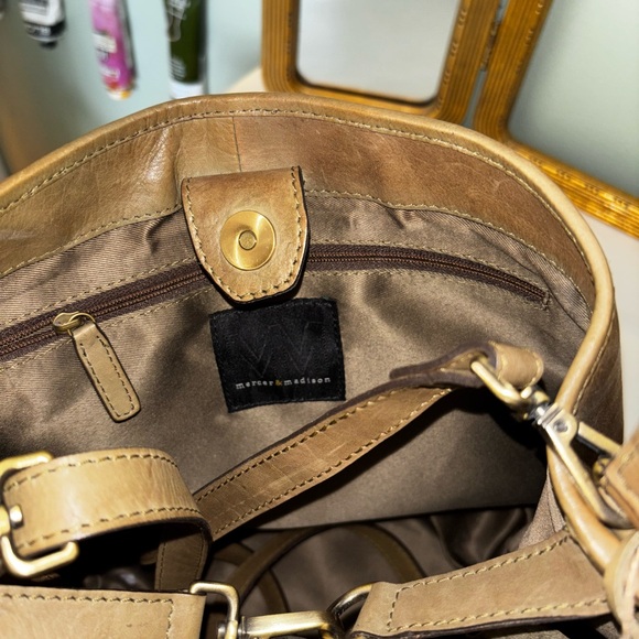 Woven Leather Bucket Bag - NWT - Picture 4 of 7